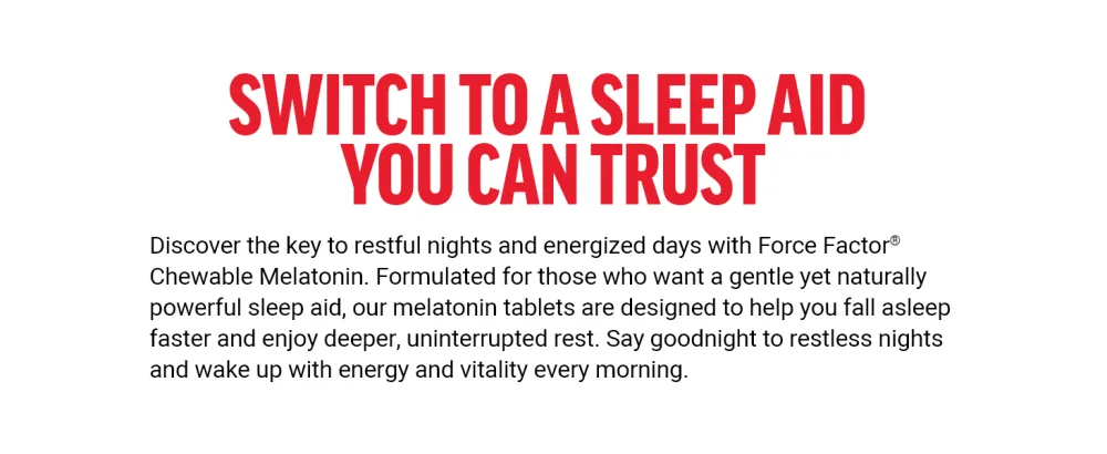 Force Factor Chewable Melatonin 5mg Drug-Free Supplement Vegan Non-GMO Cherry Flavor 120 Tablets - melatonin gummies sleep aid melatonin 5mg chill pill sleep aid device melatonin 20mg