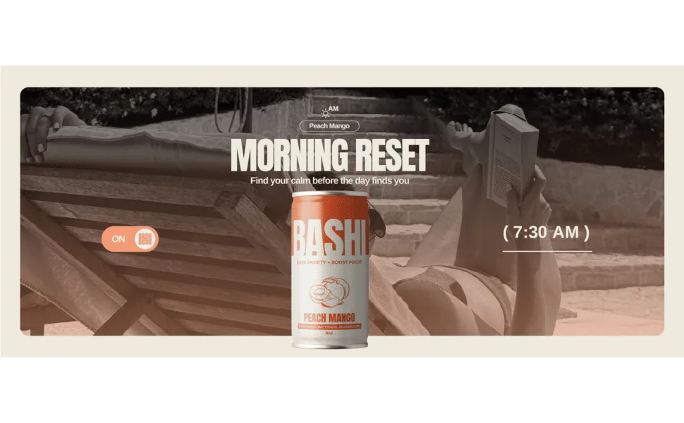 Bashi - Kava Drink Experience - Natural Relaxation & Stress Relief - Plant-Based Kava Extract - Non-Alcoholic Caffeine Free - Peach Mango 8oz - 6 Pack - Drink Experience Natural Relaxation Stress Relief Plant-Based Extract Caffeine Blueberry Lemon