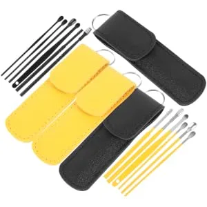 BCOATH 4sets Non-Slip Metal Earwax Picker Set Ear Cleaning Tools Portable Earwax Removal Kit for Cleaner - product information 4