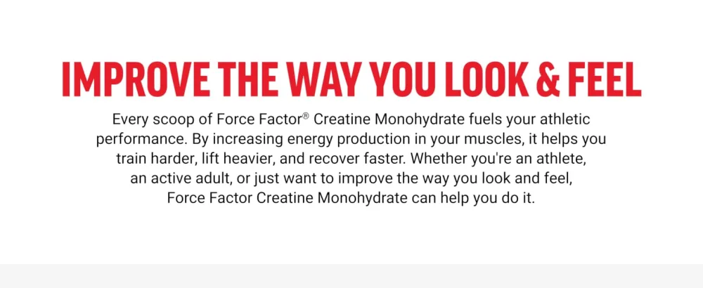 Force Factor Creatine Monohydrate Powder 5g Micronized Dose to Support Muscle Growth Strength Recovery Cognitive Health & Working Memory Raspberry Lemonade 100 Servings - creatine monohydrate gummies thorne women powder capsules pills nutricost creatina monohidratada