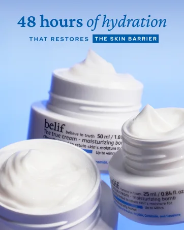 belif Aqua Bomb Home & Away Set: Full Size & Mini Aqua Bomb Daily Lightweight Face Moisturizer - Moisturizing Bomb