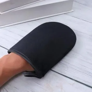 Outanaya 2-piece Self Tanning Applicator Mitts Black Sunless Tanning Gloves for Easy Even Application Lint Comfortable Fit - product information 1