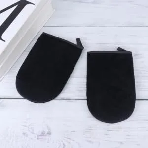 Outanaya 2-piece Self Tanning Applicator Mitts Black Sunless Tanning Gloves for Easy Even Application Lint Comfortable Fit - product information 2