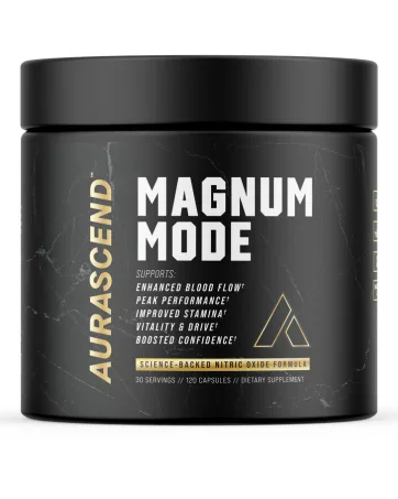 Aurascend Magnum Mode: Nitric Oxide Supplements for Men w/L Arginine Natural Blood Flow Boost Stamina Support Energy Maximizer Metabolic Pre Workout | 120 Count - product information 3