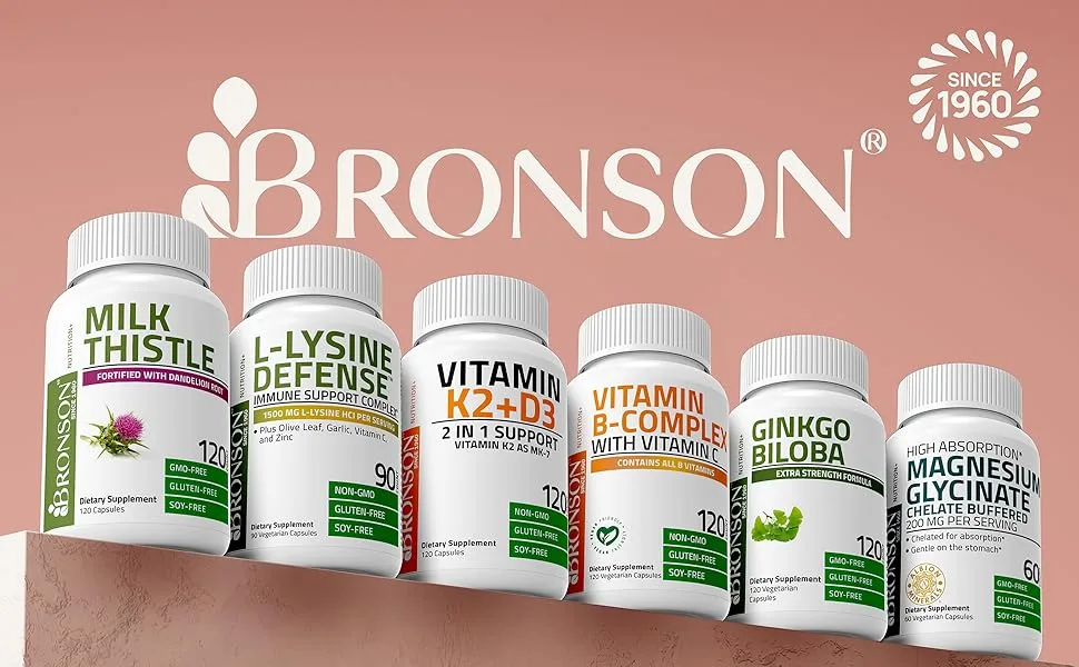 Bronson Cinnamon Plus Chromium Picolinate Supplement High Potency Chromium Non-GMO 60 Vegetarian Capsules 60 Count (Pack of 1) - Bronson Vitamins