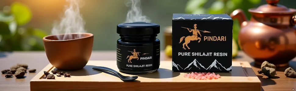 Pindari Shilajit Resin Pure Shilajit 500mg | Nutrient Dense | High Potency | Sourced in The Himalayan Mountain Ranges 1.41 Ounces - Image generated for ASIN B0CND8PWPW