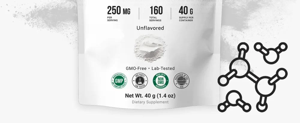 Pure Citicoline CDP Choline Powder Unflavored Choline Supplement for Focus Memory & Cognitive Support Smooth Mixing Non-GMO Vegan No Additives 40 g - cdp citicoline