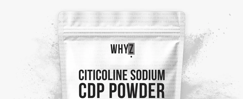 Pure Citicoline CDP Choline Powder Unflavored Choline Supplement for Focus Memory & Cognitive Support Smooth Mixing Non-GMO Vegan No Additives 40 g - pure choline powder
