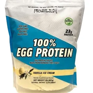 Healthy 'N Fit - 100% Egg Protein (unflavored) 2 Pack (4 LB Total). Just Egg Instant Dried Whites: Great for Baking and Mixing. - 100% Egg Protein