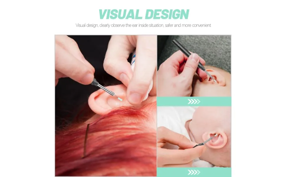 FOYTOKI 6pcs Replaceable Ear Wax Tips for Ear Wax Removal Safe Comfortable Design - product information 1