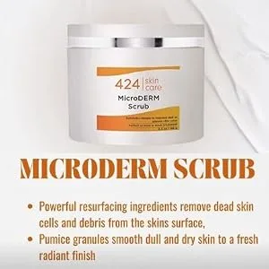 424 Skin Care MicroDERM Scrub - Dermatologist Tested & Recommended Exfoliating Scrub - Clinically Proven Formula 2.3 oz - microderm