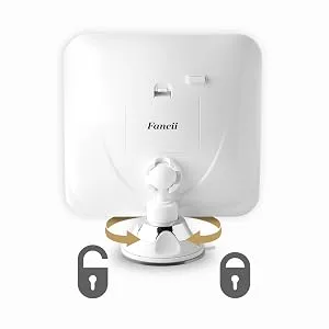 Fancii 7x LED Lighted Magnifying Makeup Mirror with Strong Suction - 6.5 wide  Natural Daylight  Cordless Portable Vanity Mirror with Lights (Square) - Mira 7 - Fancii adjustable magnifying mirror with light