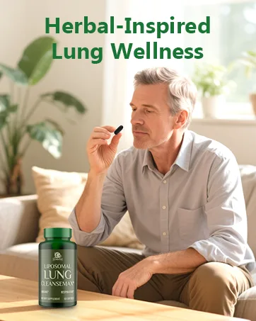 Liposomal Lung Cleansemax Supplement with Mullein Leaf Extract Elderberry Fruit Extract Quercetin + 13 Herbs & Vitamins Enhanced Absorption Refreshing Breathing Experience 60 Capsules 60 Count (Pack of 1) - Lung Cleansemax Supplement
