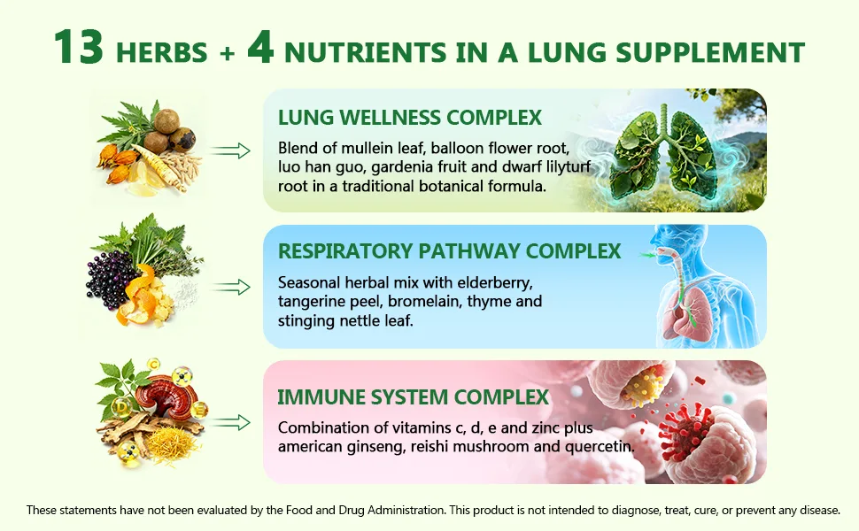 Liposomal Lung Cleansemax Supplement with Mullein Leaf Extract Elderberry Fruit Extract Quercetin + 13 Herbs & Vitamins Enhanced Absorption Refreshing Breathing Experience 60 Capsules 60 Count (Pack of 1) - Lung Cleansemax Supplement