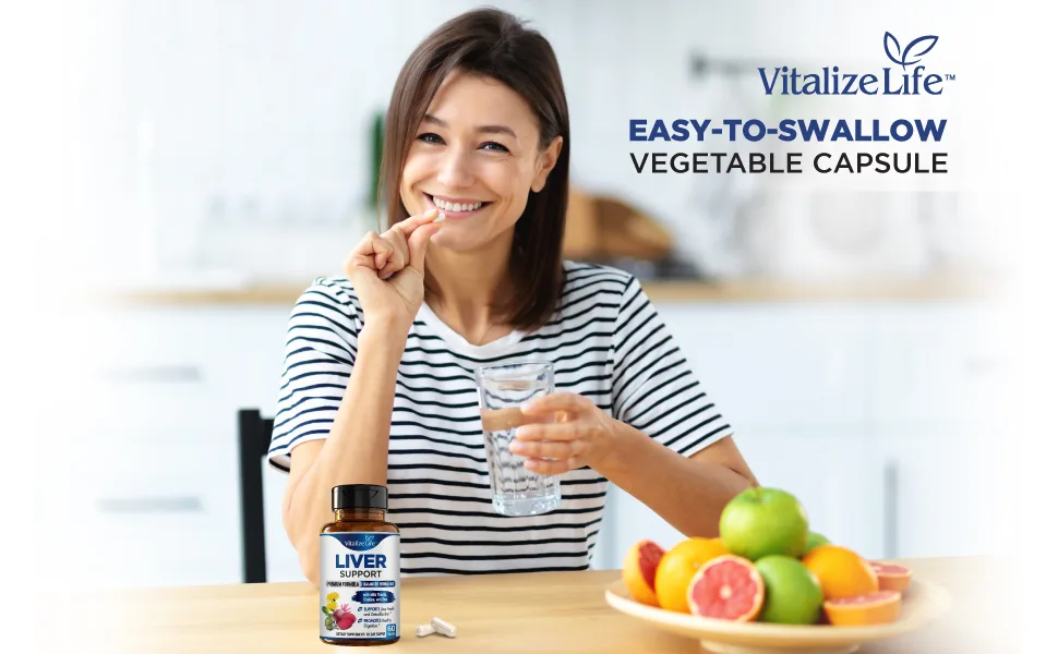Advanced Liver Support Supplement with Dandelion Milk Thistle Turmeric -Artichoke Extract for Liver Complete Liver Support with Ginger Root Choline Silymarin & Beetroot-Liver Capsules - Liver supplements made in USA, third-party tested liver capsules