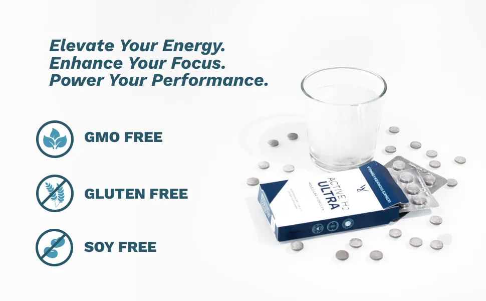 Active H2 Ultra+ Hydrogen Water Tablet - Optimize Health Support Immunity and Balance Antioxidants with Benefits of Molecular Hydrogen 120 Servings 60 Count (Pack of 2) - Active H2 Ultra Hydrogen Water Tablet