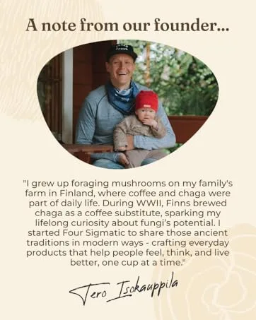 FOUR SIGMATIC Organic Cordyceps & Chaga Mix 0.09 OZ 0.09 Ounce (Pack of 1) - Note from Tero