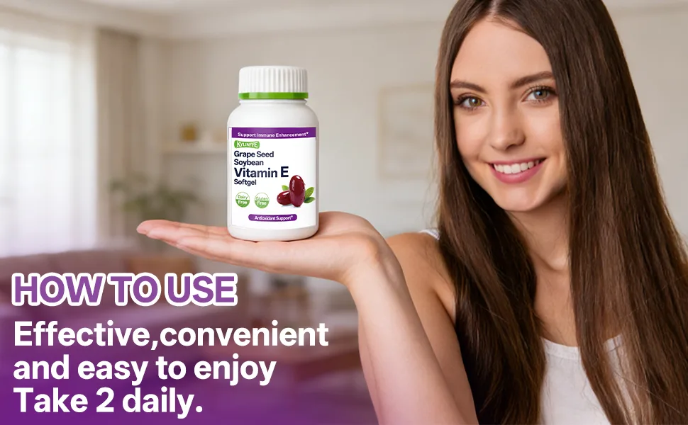 Kylinffe Grape Seed Extract 50mg | Antioxidant Supplement with Vitamin E Supports Immune & Heart Health Quick Release Capsules 60 Count - grape seed extract capsules