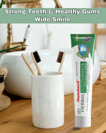 Hamdard 12 Herbs Miswak Total Oral Care Toothpaste 100g / 3.53Oz (Pack of 3) - hamdard herbal toothpaste