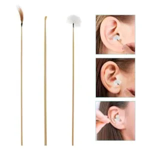 ORFOFE 3pcs Ear Cleaning Kit Multipurpose Ear Wax Removal Tool Bamboo Handle for Daily Use for Travel - product information 7