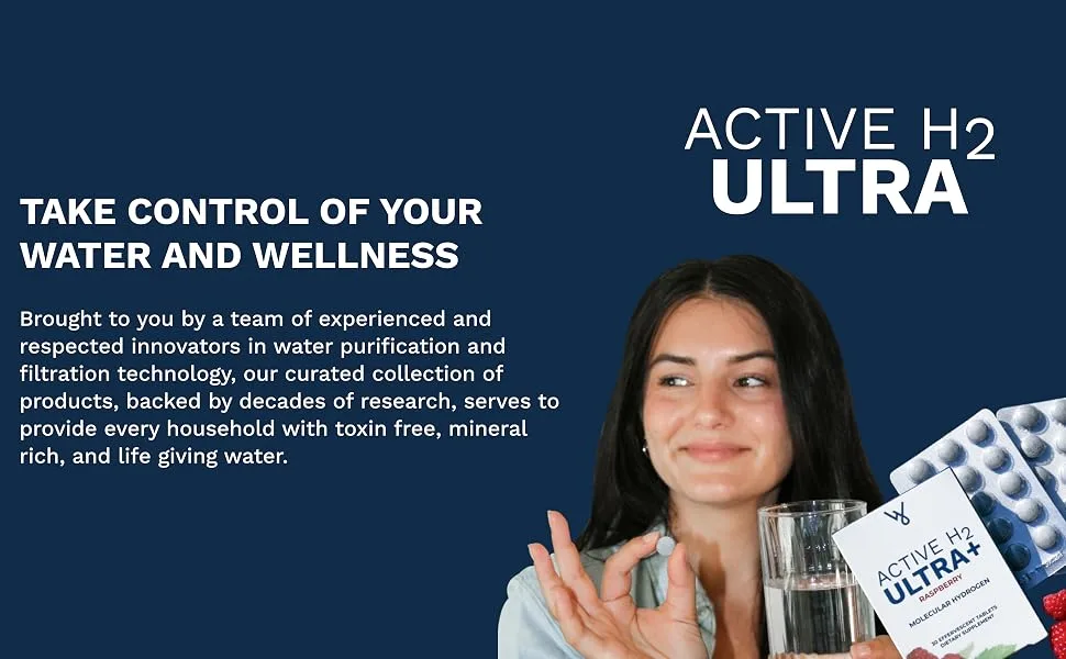 Purative Active H2 Ultra+ Hydrogen Water Tablet Natural Raspberry. Supports Overall Well-Being with Benefits of Molecular Hydrogen 60 Servings - Active H2 Ultra-3
