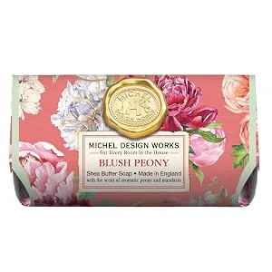 Michel Design Works Lemon Basil Foaming Hand Soap Refill - Michel Design Works Large Bath Soap Bar, Blush Peony