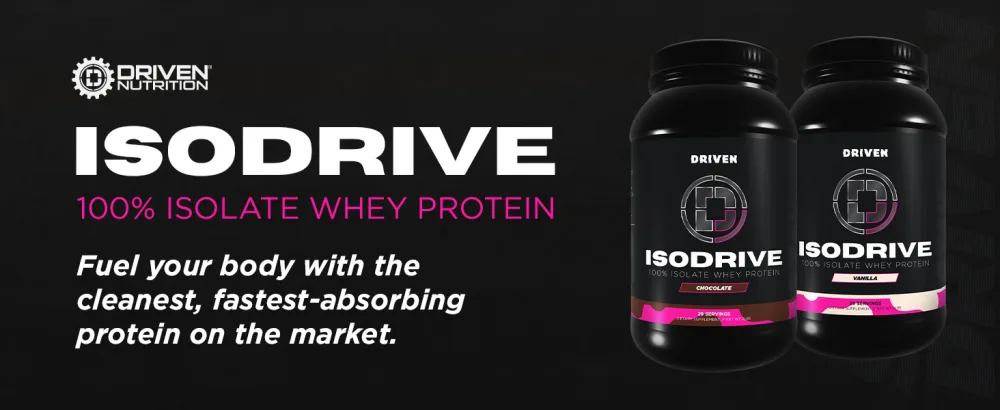 Driven Nutrition IsoDrive Whey Isolate Protein Powder 2lb (Vanilla) 25g Protein Enzyme Enhanced for Absorption Ultra Clean Vanilla Cupcake 2 Pound (Pack of 1) - driven isodrive enzyme protein workout fitness health powder premium blend muscle growth recovery