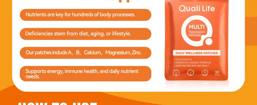 Multi Plus Topical Patch for Women & Men Essential Daily Healthy Patches with D3&K2 for Hours Release 28 Nutrients with Iron Support 30 Days Supply 1 Pack Multi Patches - product information 11