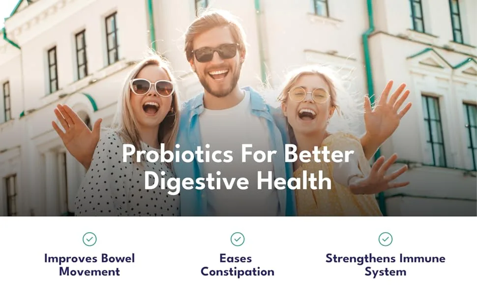 Best Probiotic for Constipation - Regular Bowel Movement Supplements -Bowel Movement Supplements -Probiotics for Ibs and Constipation Relief - Recommended for Women and Men - 60 Caps - Probiotics for women