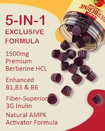 NEVISS Berberine Supplement 1500mg 60 Count (Pack of 2) - berberine