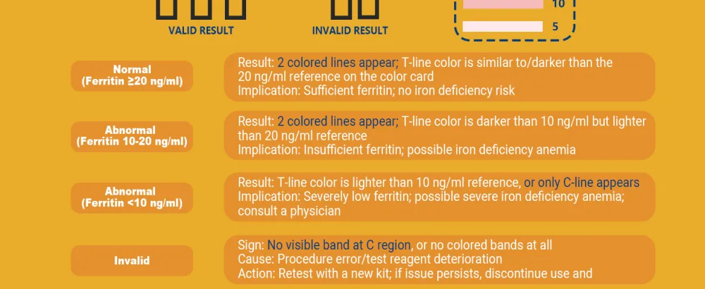 Iron Deficiency Test Kit at-Home Iron Test kit for Anemia. 2-Pack for Quick Response and Accurate Results. Suitable for Both Men and Women. 2 Count (Pack of 1) - product information 11