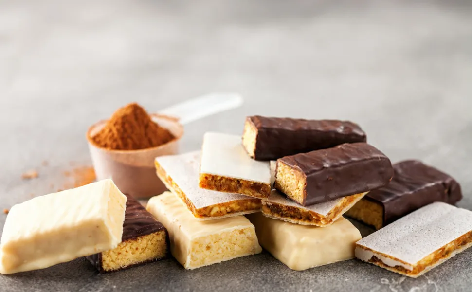 PROTIFIT - Low Calorie Choc-A-Lot Chip & Chocolate Crisp Protein Bar 2 Pack High Protein 15g Protein Low Carb Low Sugar Ideal Protein Compatible 7 Servings Per Box (2 Pack) - vlc bars