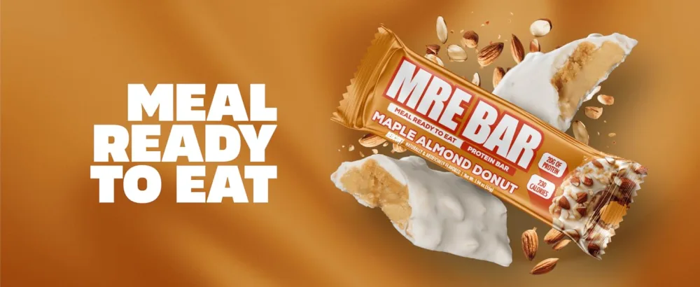 REDCON1 MRE Protein Bars Chocolate Chip Cookie Dough - 12 Count 20g High Protein Snack - Nutrition Bar - On-The-Go Breakfast or Post-Workout Snack - Protein bars, protein, mre, mre meals, meal replacement, proteina, 20 grams protein, 220 calories