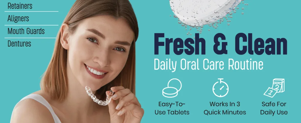 Mars Wellness Retainer Cleaner Tablets - 96 Count Denture Cleaning Tablets Mouthguard Cleaner Effectively Removes Odors and Stains Fresh Oral Hygiene Solution - retainer cleaner tablets