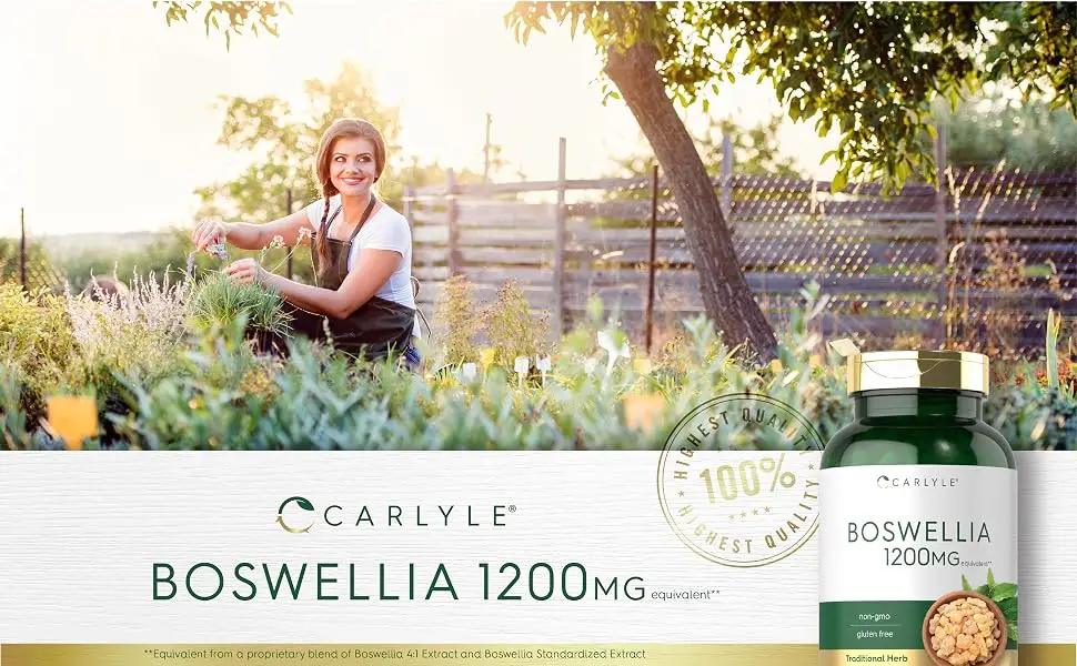 Carlyle Boswellia Extract Capsules | 250 Count | Boswellia Serrata Complex with Black Pepper Extract | Non-GMO Gluten Free Supplement - garden