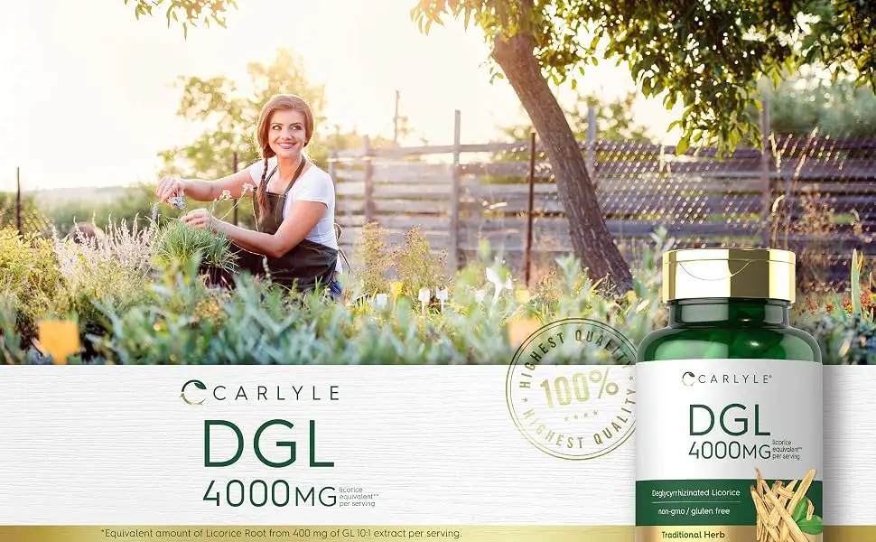 Carlyle DGL Deglycyrrhizinated Licorice Capsules | 200 Count | Vegetarian Non-GMO & Gluten Free Supplement - product information 6