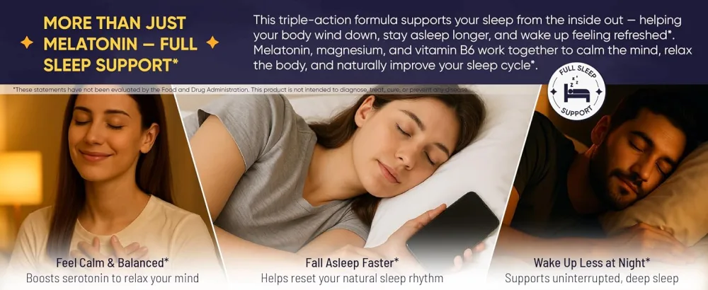 New Elements Melatonin Gummies 10mg with Magnesium Glycinate & Vitamin B6 | Sleep Support Relaxation & Stress Relief | Non-GMO Gluten-Free | Great-Tasting | Natural Grape Flavor - mela3