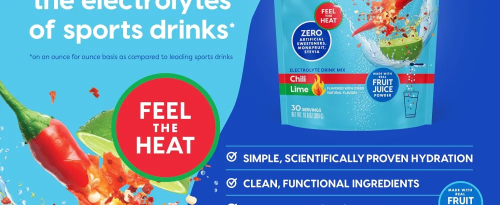 HYDRANT Bulk Electrolyte Drink Mix Fast Acting Hydration with Real Fruit Juice Powder Sweetened with Cane Sugar and No Artificial Sweeteners Bulk Electrolytes (30 Servings Chili Lime) - product information 7