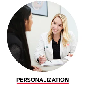 GNC Probiotic Complex Daily Need with 50 Billion CFUs | Clinically Studied Multi-Strain Supports Digestive and Immune Health Vegetarian | 30 Capsules 1 - GNC scientist talking with another woman. Personalization.