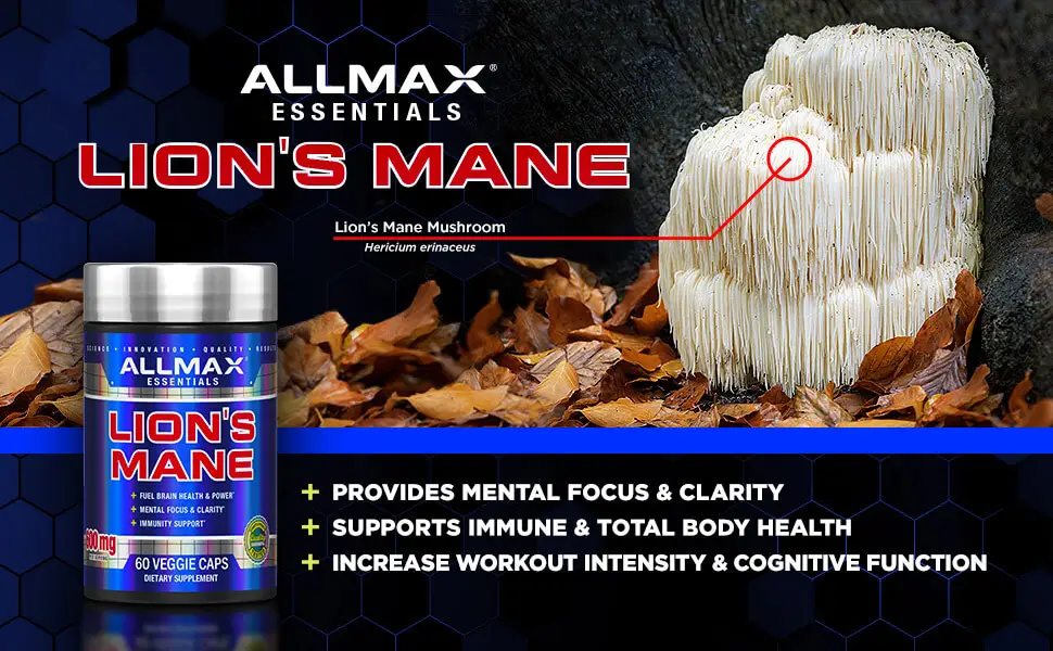 ALLMAX Lion S Mane - 60 Veggie Capsules - Advanced Nootropic - 30 Servings - product information 9