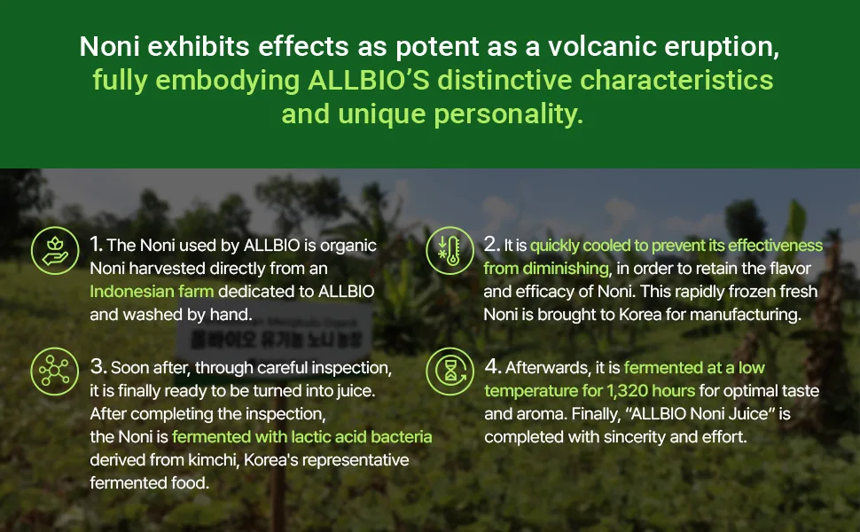 Java Organic NONI Juice Extract - 1 fl oz x 30 Daily Pack - 100% Fermented by ALLBIO - noni2