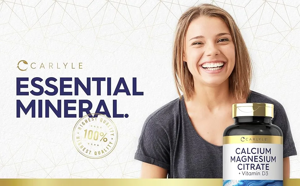 Carlyle Calcium Magnesium Citrate with Vitamin D3 | 150 Capsules | Non-GMO & Gluten Free Supplement - product information 6