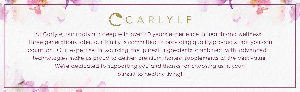 Carlyle Liquid Probiotic for Women | 2 fl oz | with Organic Sunflower Oil | 3 Billion Active Organisms | Dietary Supplement for Her - Footer