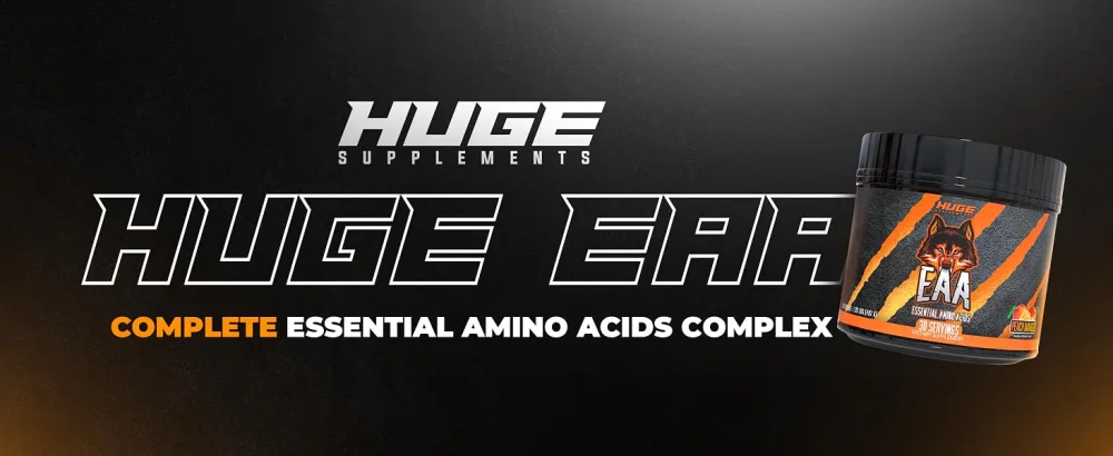 Huge EAA Supplement Highest Dosed Essential Amino Acid Powder 12.8g EAAs & 8g BCAAs Per Serving Muscle Growth Recovery & Performance (Peach Mango) - Huge EAA Peach Mango