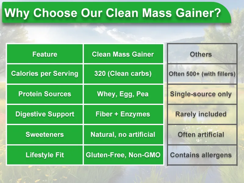 FARWIX Clean Calorie Gainer for Lean Weight Support Light & Easy-to-Drink Protein+Carb Blend 320 Calories per Serving Whey Egg&Pea Protein Vanilla Creme 16 oz - Why Choose Our Clean Mass Gainer?
