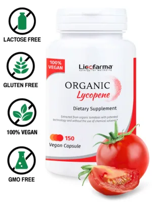 Organic Lycopene | Antioxidant Natural Supplement | with Organic Lycopene from Tomato | 150 Capsule Pack - organic