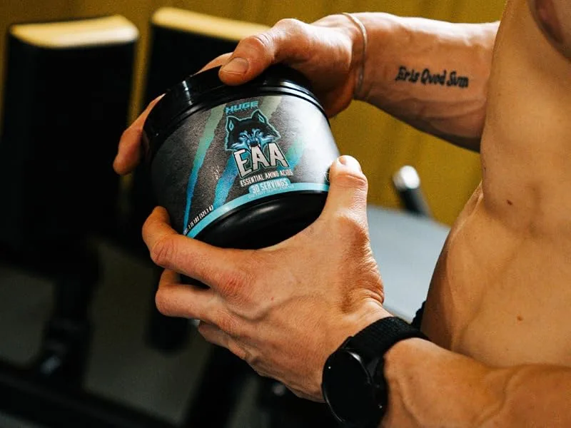 Huge EAA Supplement Highest Dosed Essential Amino Acids Powder 12.85g EAAs & 8g BCAAs Per Serving Maximize Muscle Growth Recovery & Performance (Kiwi Blueberry 17.73 Oz.) - Essential amino acids powder