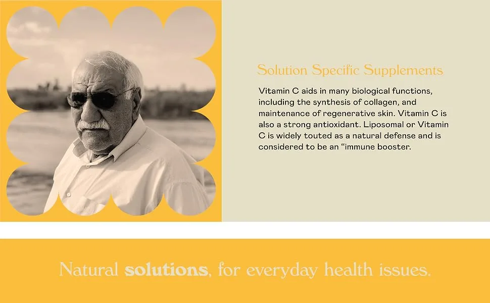 Complete Natural Products Vitamin C Capsules - Pure Vitamin C Liposomal Capsules Immune Support Enhanced Absorption Antioxidant Defense* - Powerful antioxidant