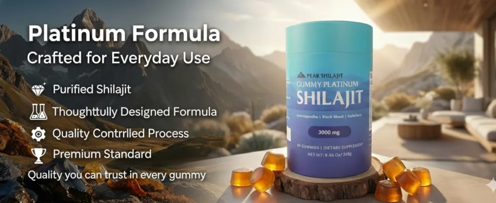 PEAKSHILAJIT Gummy Platinum Daily Wellness Support 60 Gummies - A+.3