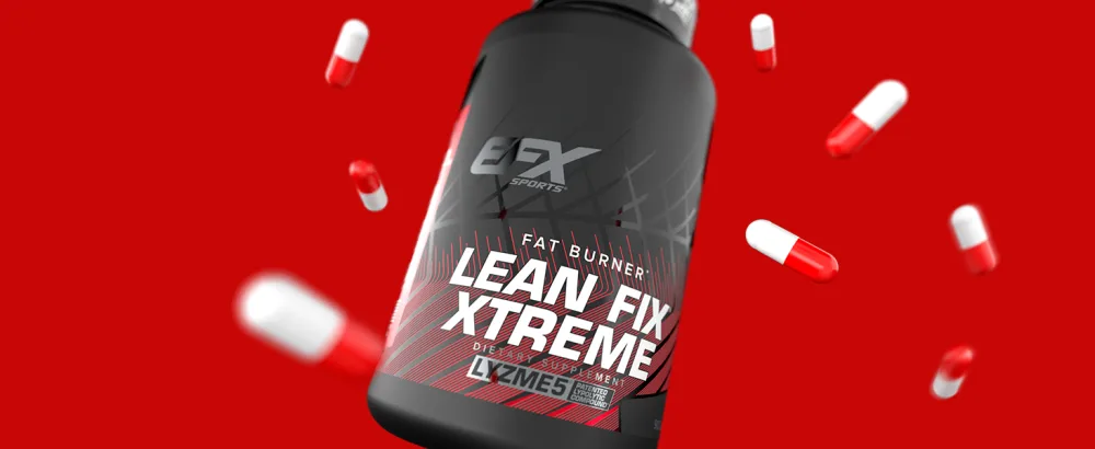EFX Sports Lean Fix Xtreme | Weight Loss Supplement | Multi-Patented Fat Burning Formula | Powered by Lyzme 5 | 30 Servings 90 Capsules - Lean Fix Xtreme